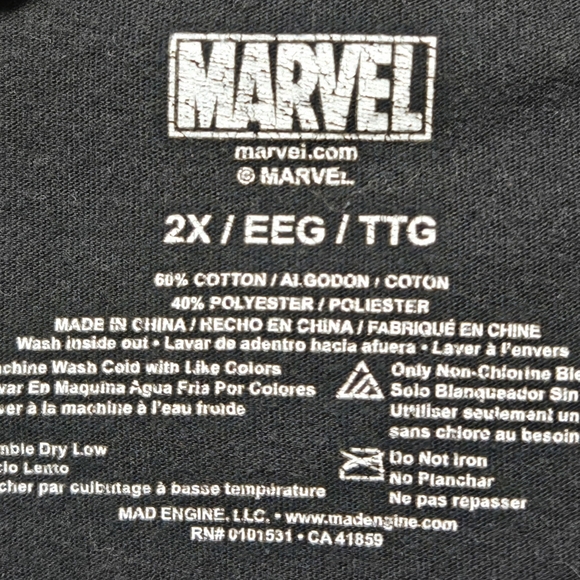 Deadpool men's pullover hoodie size 2XL. Missing string - Picture 3 of 3